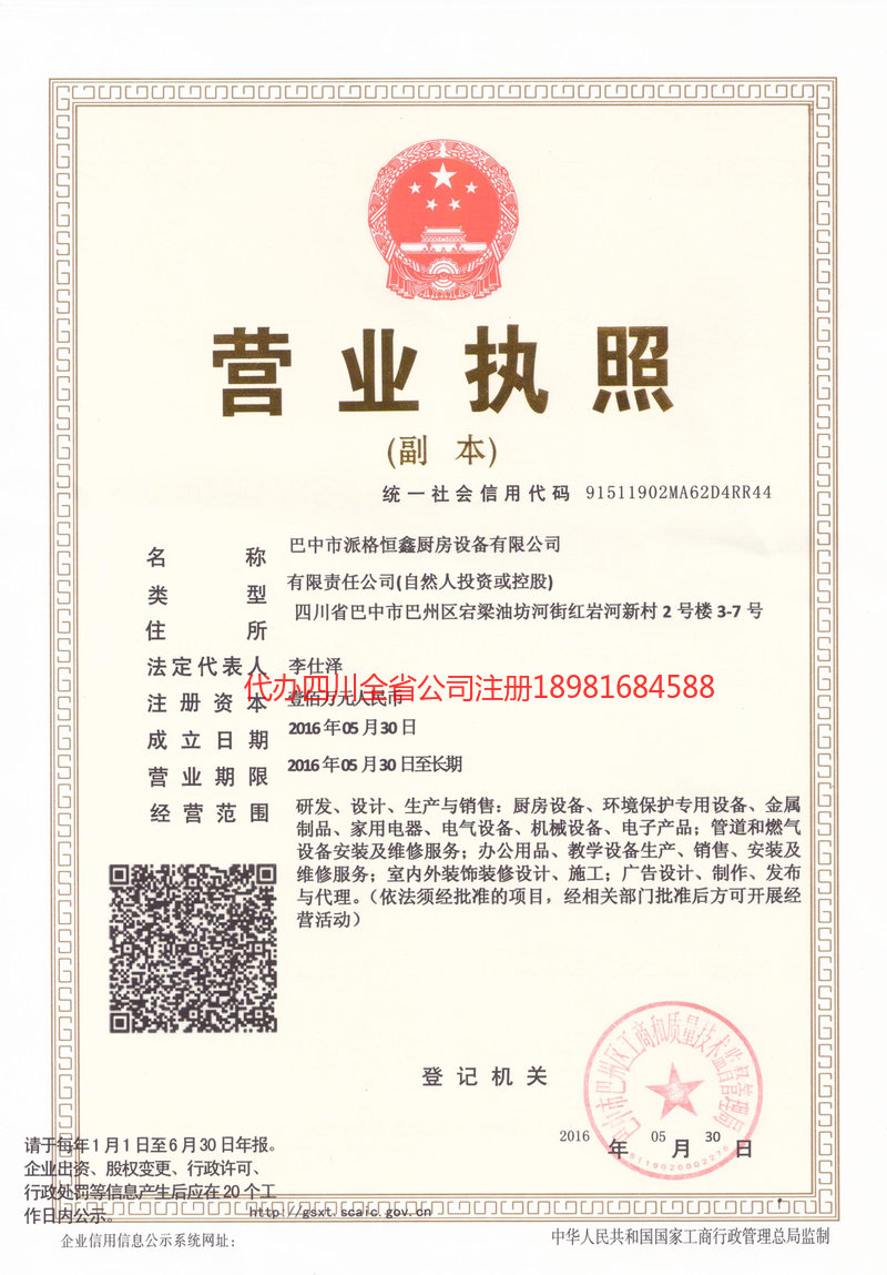 阳春阳春派格恒鑫厨房设备有限公司